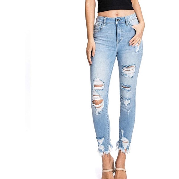 Cello Denim - CELLO ankle cut off mid rise mom jeans
